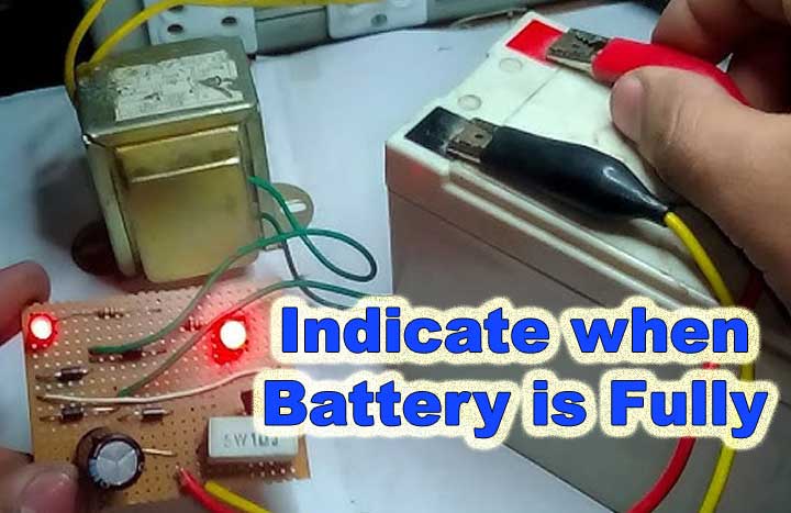 12V BATTERY CHARGER indicate when battery is fully charged