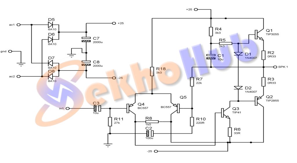 100W Stereo Amplifier at