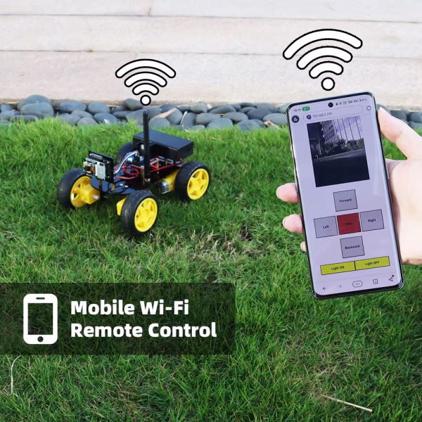 4WD Smart Robot Car ESP32 Camera Wifi Automation Kit For Arduino