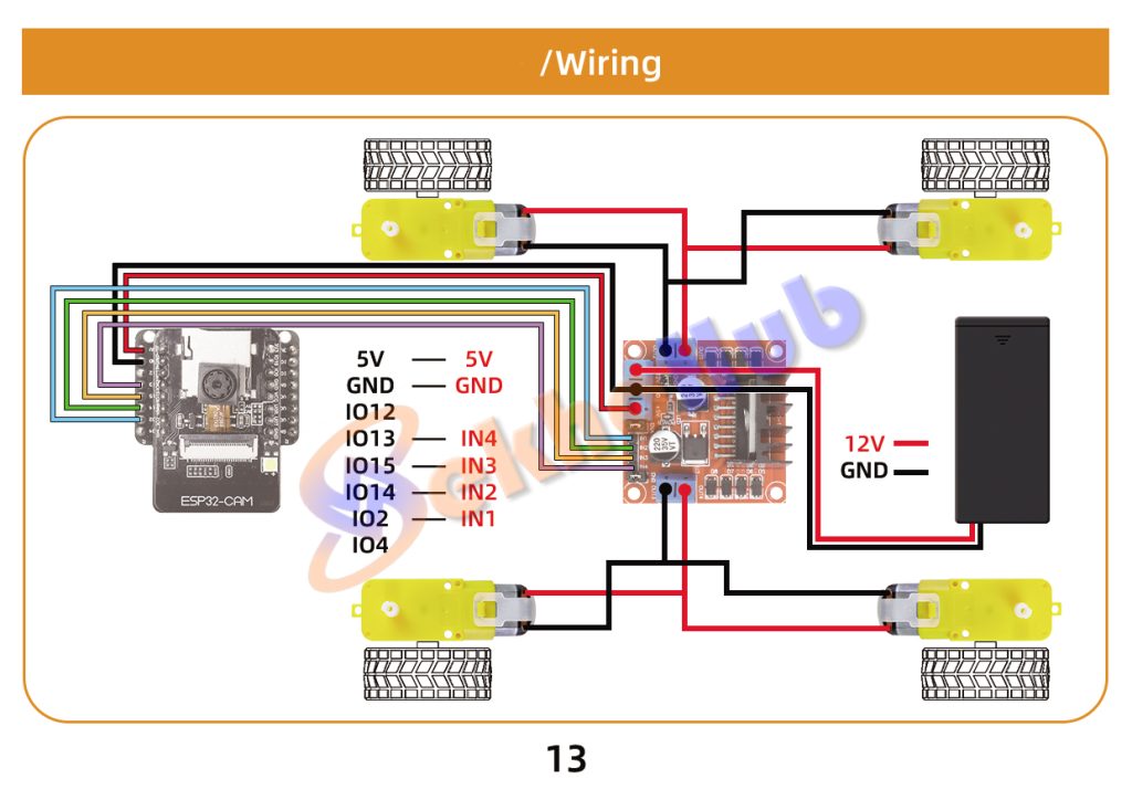 4WD Smart Robot Car Wiring
