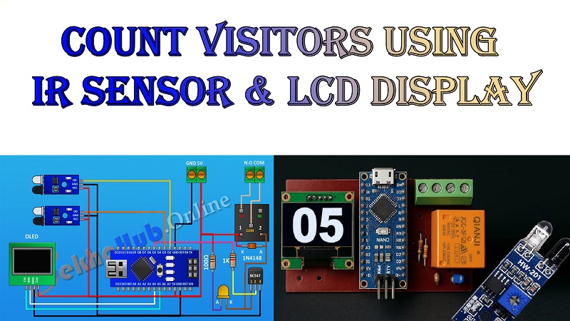 Count Visitors Using IR Sensor & LCD Display