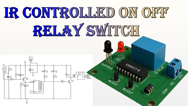 IR controlled on off relay switch