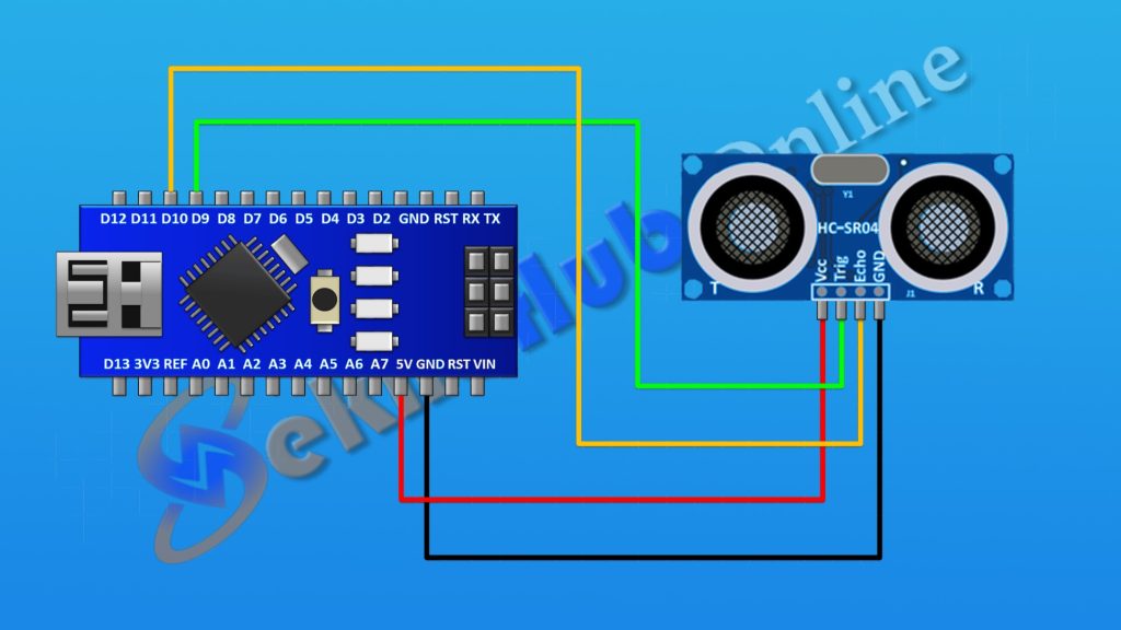 Ultrasonic Sensor HC-SR04 Circuit Diagram