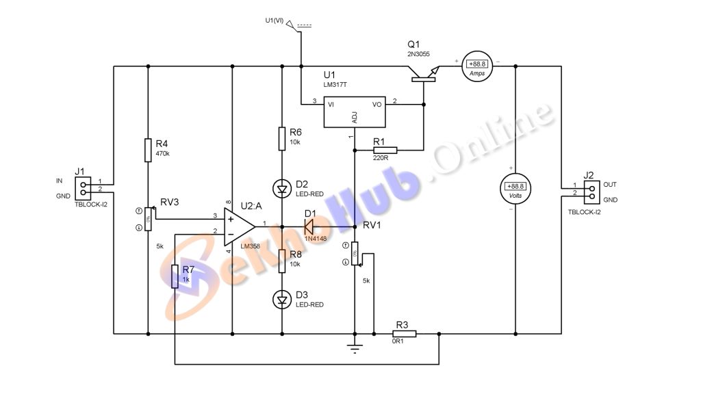 Variable Lab Power Supply 0–25V 0–3A