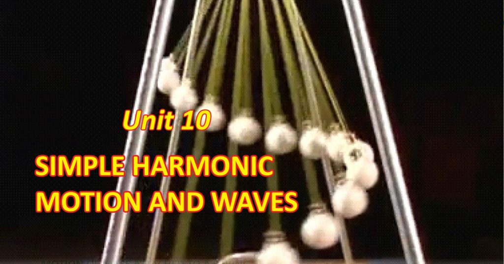 Physics 10 Chapter 10 – Simple Harmonic Motion and Waves