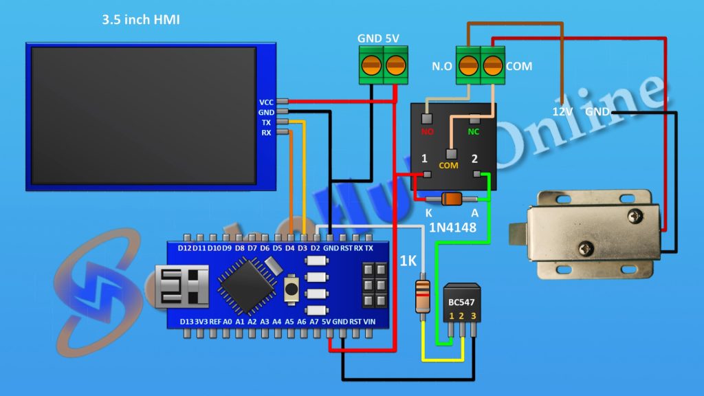 HMI Door Lock Circuit Diagram