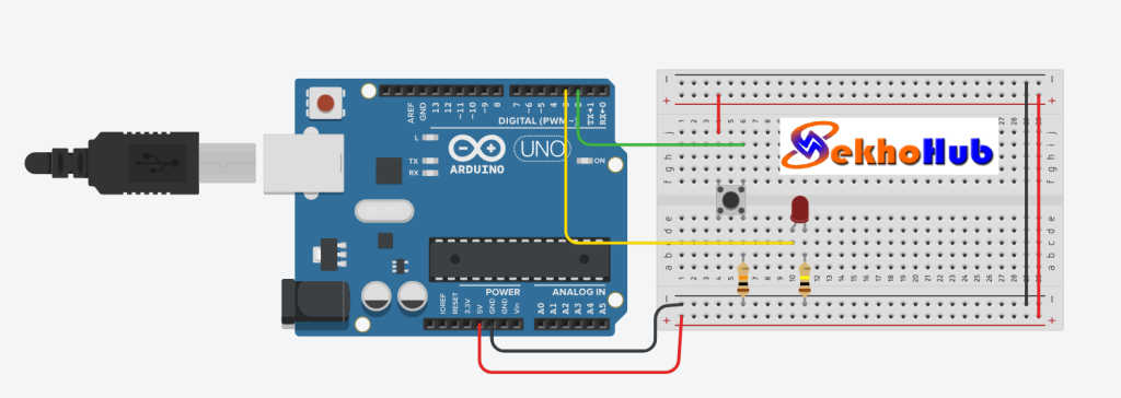 simple push button LED project