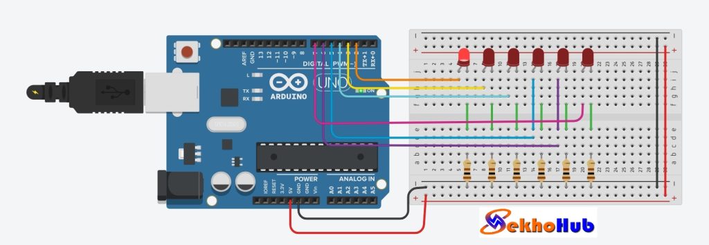 Multiple LEDs with for Loop.