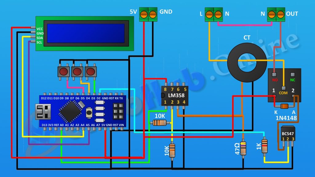 AC Overcurrent Protection Circuit Diagram