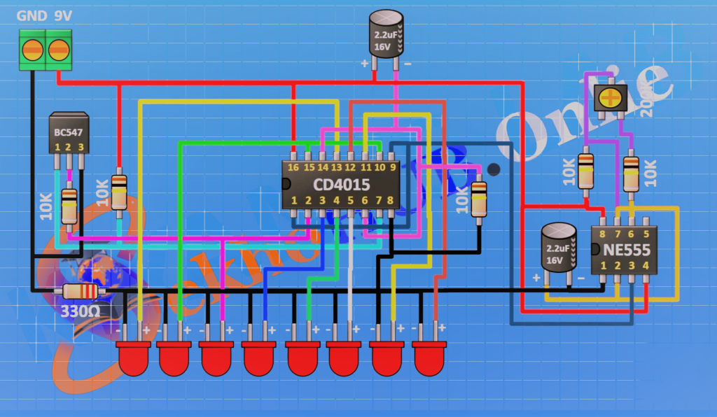 Cool LED Chaser with 4015 IC