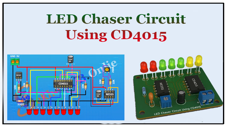 LED Chaser Circuit Using CD4015