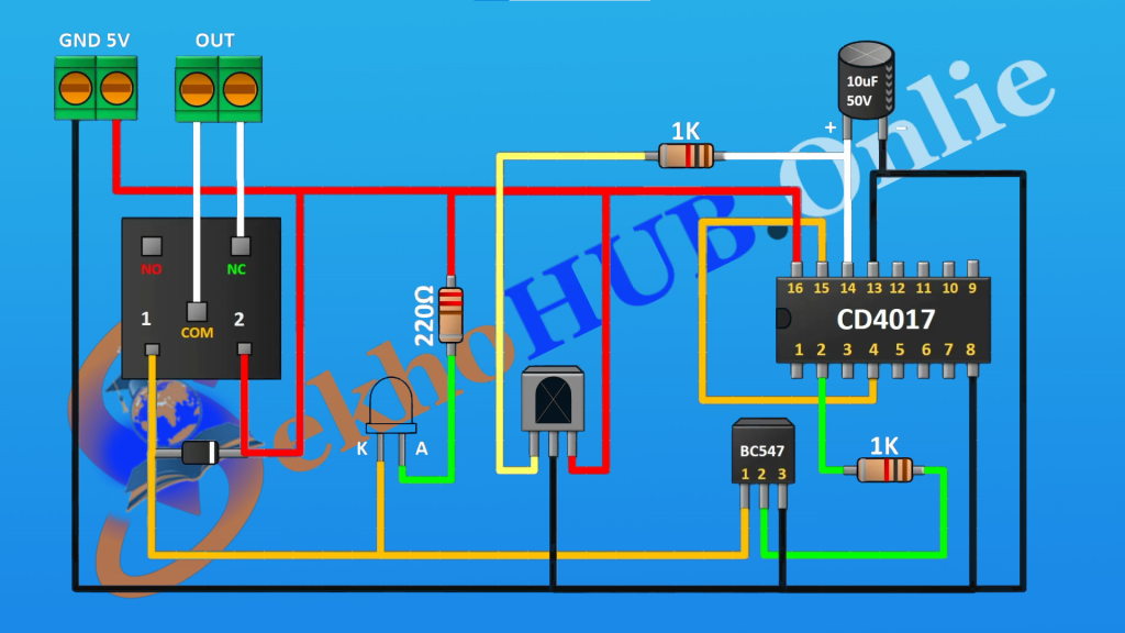 IR remote controlled relay