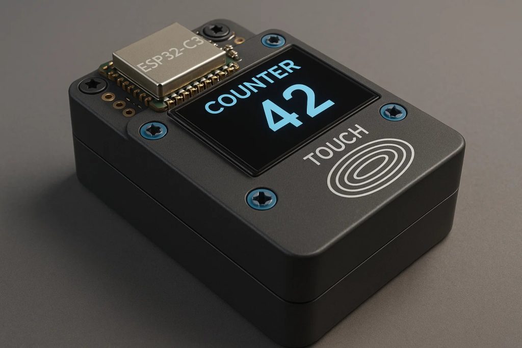 ESP32-C3 Capacitive Touch Counter with Built-in OLED Display